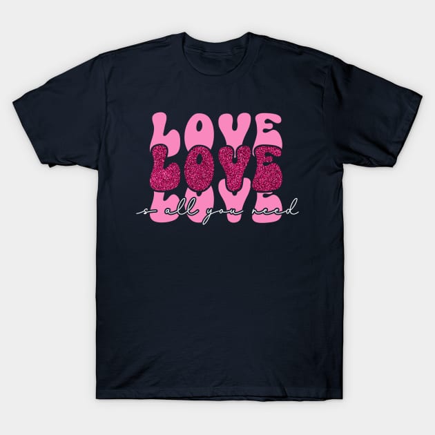 Glitter love T-Shirt by BlackCatArtBB